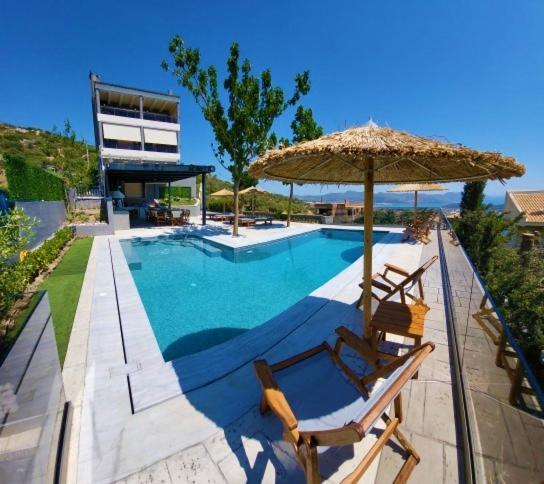 "Stergiou Luxury Apartment 2Nd Floor" Με Κοινη Πισινα Saronida Exterior foto